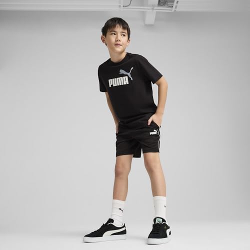 Image of Puma Boy Cotton Solid Regular Fit Tees