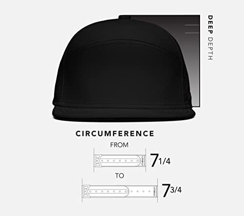 Melin Trenches Icon Hydro, Performance Snapback Hat, Water-Resistant Baseball Cap For Men & Women, Black, Medium-Large #TOP5