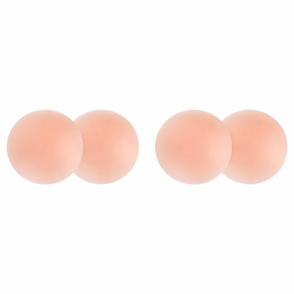 dk shopper Nipple Covers, 6 Pair Reusable Silicone Adhesive Pasties, Nude Skin, Flower Shape, for Women-picture-40