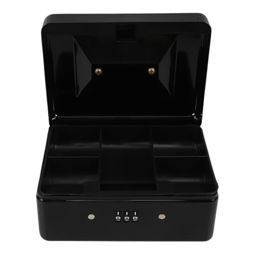 Boîte à serrure métallique contre le vol de billets et coffre-fort de rangement noir