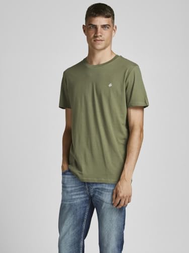 JACK & JONES Herren JJECORP Logo Tee SS Crew Neck MP, Black/White/Dusty Olive, XS – Ansicht 2
