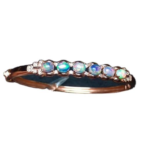 Bracelet en opale naturelle et véritable monté sur argent 925 de mode
