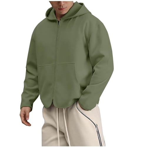 Men's Full Zipper Hoodies Long Sleeve Casual Comfort Sweatshirts Pullover Slim-Cut Regular Fit Hooded Jacket4