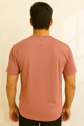 Image of Force NXT Men's Premium Microfiber Fabric Solid T-Shirt | Round Neck Half-Sleeves T-Shirt for Men | Sweat Wicking with Label Free for Daily Uses