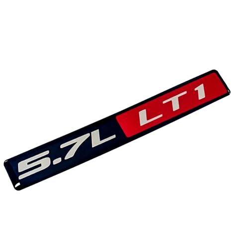 Image of Pair Set LT1 5.7L Engine Emblem 3D Badge Decal NAMEPLATE Sticker (Red)