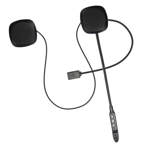 Artibetter 1Pieza Auricular Inalámbrico BT para Casco De Motocicleta con Micrófono Sonido para Largos Color Negro