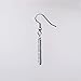 Gothic Razor Blade Dangle Earrings Polished Silver Finish Pewter