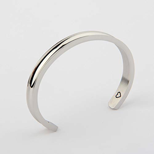 WUSUANED One Day Closer Hair Tie Deep Grooved Cuff Bracelet Long Distance Relationship Gift for Wife Girlfriend4