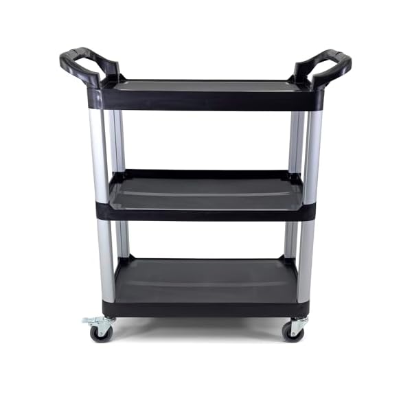 Commercial-Heavy-Duty-Utility-Service-Cart-3-Shelf-450-Lbs-Max-Capacity-Rolling-Utility-Cart-W-33-x-H-37-x-D-16-Black Commercial-Heavy-Duty-Utility-Service-Cart-3-Shelf-450-Lbs-Max-Capacity-Rolling-Utility-Cart-W-33-x-H-37-x-D-16-Black