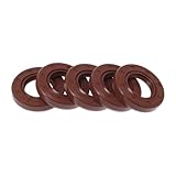 HEROFFIX Universelle Öldichtung TC Doppellippe mit Stahlfeder Dichtungsring Rotierende Wellendichtung 22x40x7mm Hochdruck FKM Gummi Braun 5 Stück