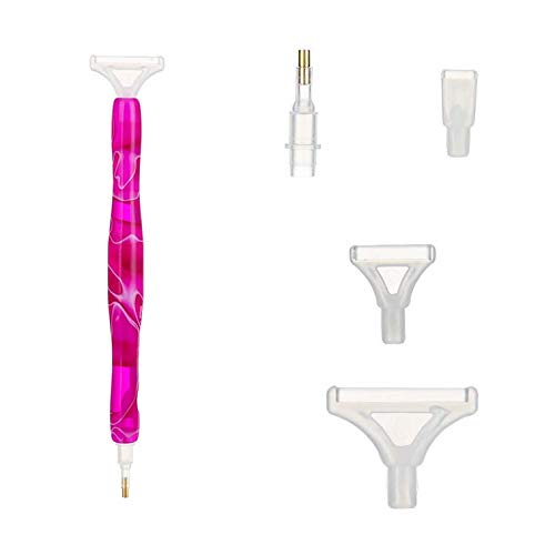 Brosse de diamant adulte de bricolage, stylo de peinture de diamant de résine 5D stylo de peinture de diamant fait à la main, la broderie et les outils d'ongle (violet) Cover