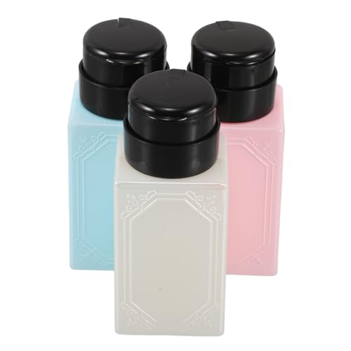 Abaodam 3個 美甲店専用プッシュダウンポンプディスペンサーボトル 大容量液体詰め替え用 ネイルポリッシュ 化粧落とし用アルコール対応 衛