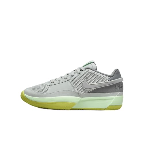 Nike Ja 1 Big Kids' Basketball Shoes (DX2294-003, Light Silver/Cyber/Cool Grey/Granite) Size 4