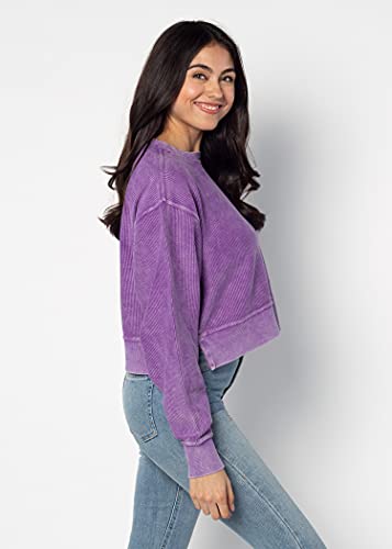 Image of chicka-d NCAA womens Corded Boxy Pullover