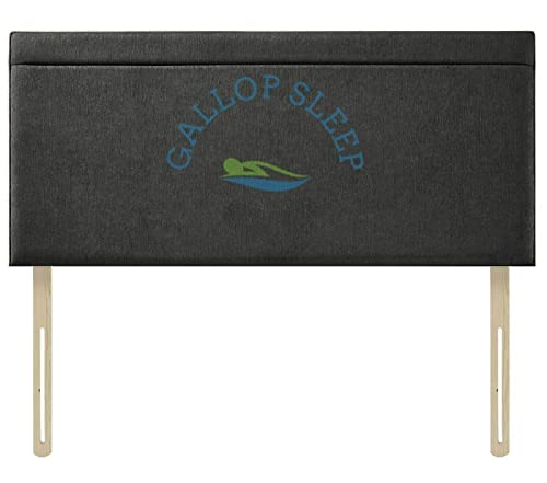 Gallop Sleep Polo Linen Sturdy Headboard for Divan Bed Bedroom furniture (Charcoal, Single 3 FEET, Height 20 INCHES)