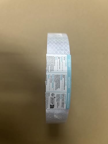 XFXIA Reflective Tape Waterproof, 2.5cm*20m Reflective Warning Sticker High intensity self-adhesive Safety Tape Reflector Tapes for Vehicles Car Trailers Night Road Safety Reminder white - Image 2