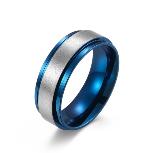 Bague homme anti-allergie en acier inoxydable anneau solide et sain