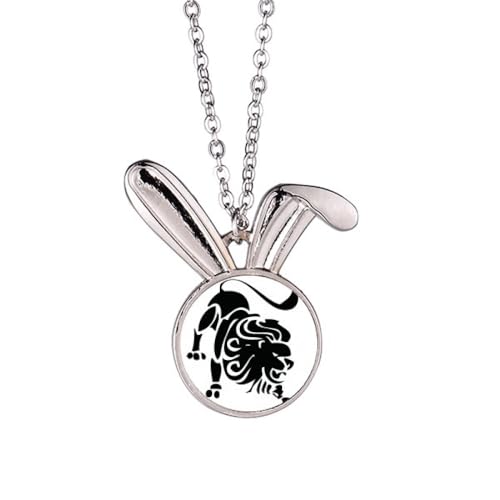 Collier Lion et Lapin avec pendentif constellation zodiaque en argent