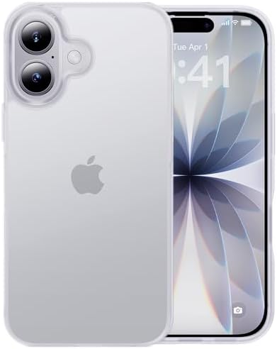 （20:00時点） 【米軍MIL規格・指紋防止】CASEKOO iPhone 17 用 ケース 耐衝撃 滑り止め 指紋防止 米軍MIL規格 マット仕上げ ストラップホール付き 黄変防止 耐久性 カバー ワイヤレス充電対応 アイフォン 17 用ケース 6.3 インチ(マットクリア)