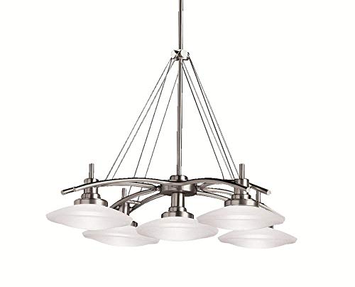 Kichler 2055NI Structures Chandelier 5-Light Halogen, Brushed Nickel