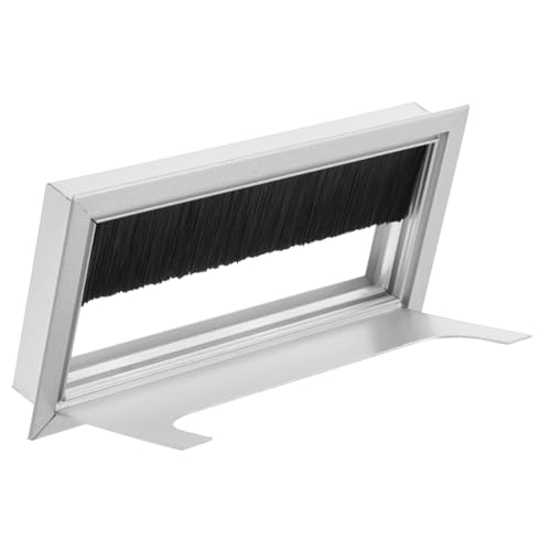 Tapa para agujero de escritorio para cables, aleación de aluminio, diseño cuadrado, para organización limpia de cables, fácil instalación miniatura 1