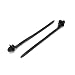 uxcell 50 Pcs Black 11mm Hole Cable Car Boat Trailer Zip Ties Wrap Push Rivets Clips Wiring