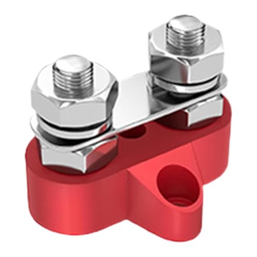 Omnibus Batterieklemmenblock – Hohe Leitfähigkeit 12-48 V M6 M8 Unterstützung der Verbindung mit einem oder zwei Drähten – Stromverteilerblock Zuverlässiges Strommanagement für Maschine