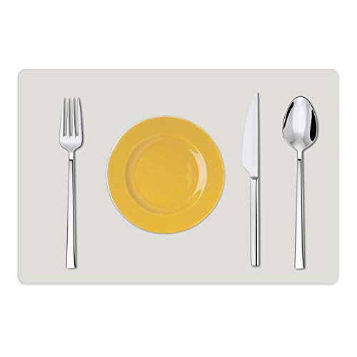 Silicone Placemats, Food-Grade Non-Slip Waterproof, Dining, Stain Resistant, Countertop Protector, Kitchen Counter Mat, Heat Resistant, Baking mat Dishwasher Safe (23.6"×15.7"-2pack, White Gray) by Panzexin - Used condition - Image 4