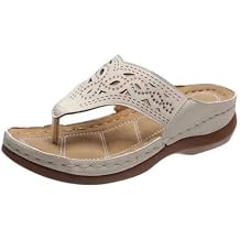 Sandals Flip Flops for Women with Arch Support Cushion Summer Casual Wedge Sandal