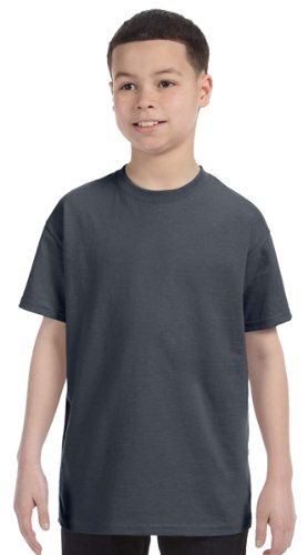 Gildan G500B Youth Heavy Cotton T-Shirt - Dark Heather - S