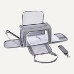 Amazon Basics Soft Cat & Dog Carrier with Adjustable Shoulder Strap, Airline-Approved, Foldable and Portable Design, Mesh Ventilation, Folds Flat for Storage