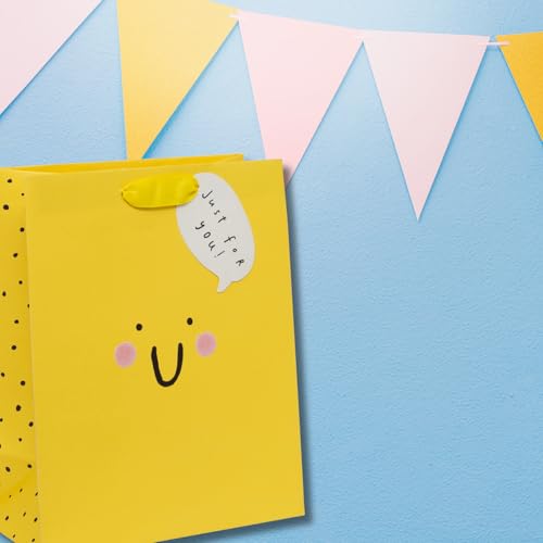 Glick Große Geschenktüte Freche Koteletts 315 x 260 x 135 mm Luxus Recycelbare Tasche für Geburtstage & Feiern