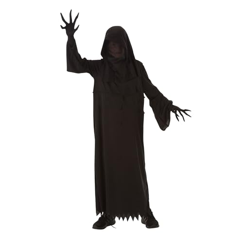 My Illusions Boys Phantom Reaper Costume Kids Scary Halloween Grim Reaper Fancy Dress Child Outfit (XL 10-12 Years)