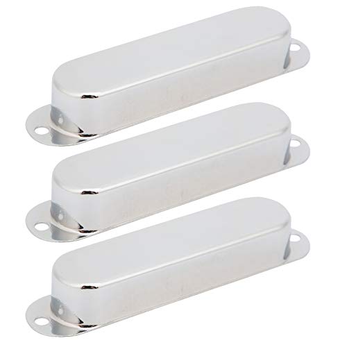 3 Piezas Cubierta De Pastilla Cerrada,Cubiertas De Pastilla De Bobina Simple Cromadas Para Guitarra, Cubierta De Pastilla Cerrada Cubiertas De Pastilla De Bobina Simple Sin
