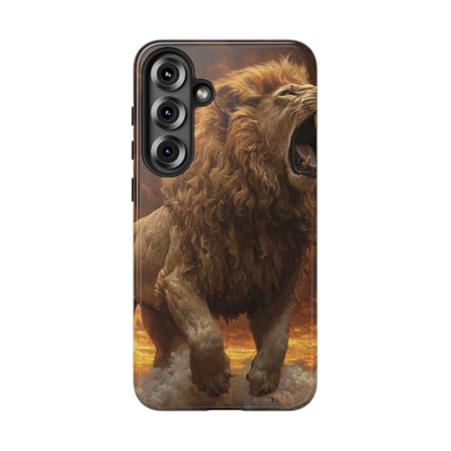 Coque Peinture Lion Samsung S25 Plus - Style Artistique Marron pour Votre Quotidien