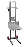 Vestil ALLW-2020-FW Aluminum Lite Load Lift With Winch and Fixed Wheels 20 In. x 20 In. Platform 400 Lb...