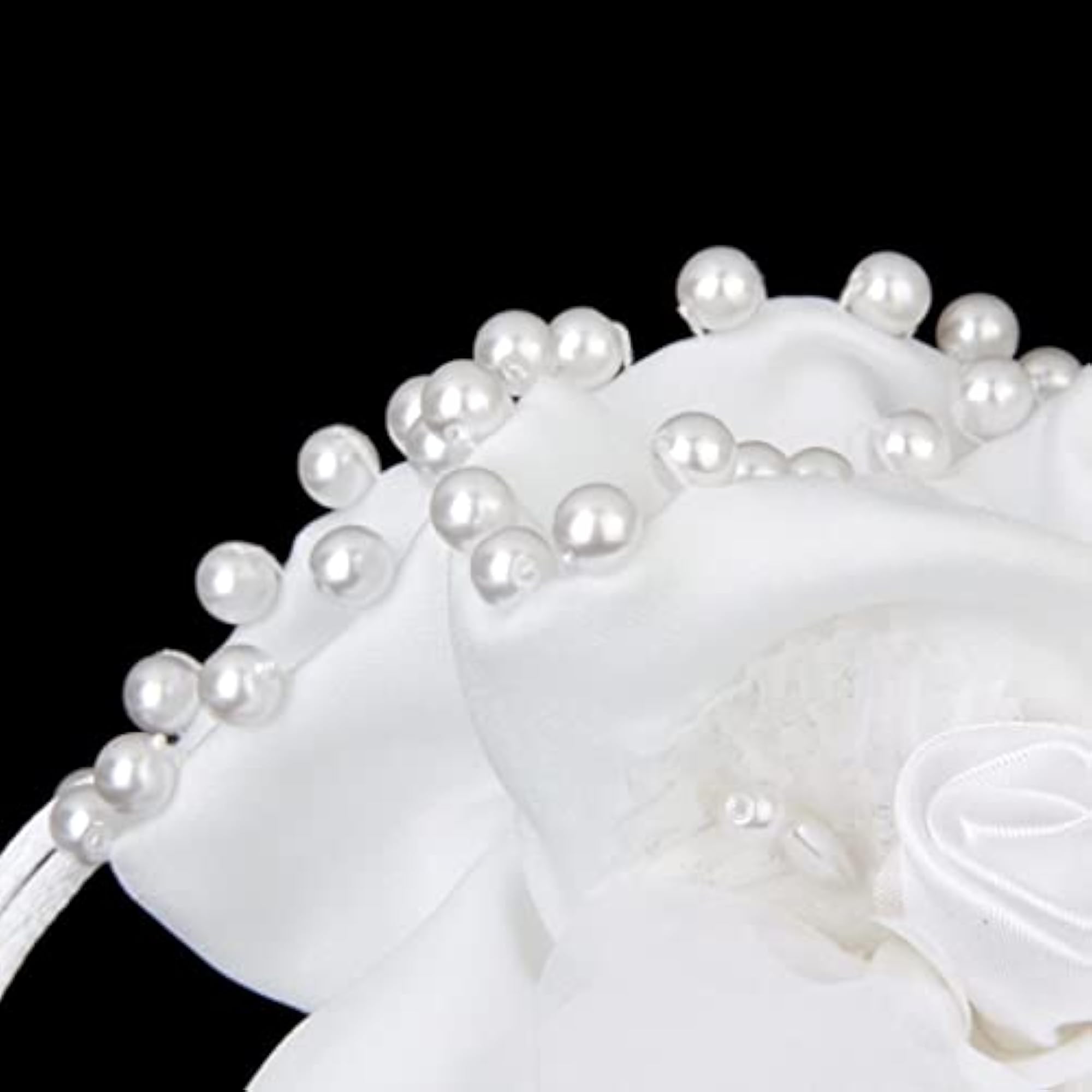 4x Satin Pearl Rhinestone Wedding Bridal Handbag