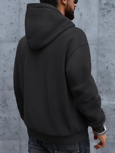 EFAN Mens Oversized Hoodies Fall Sweatshirt Winter Fleece Hooded Collar Drawstring Pullover With Pockets4