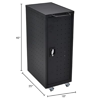 Biss Luxor - 12-Laptop/Chromebook Compact Charging Cart (LLTP12-B-UPS)