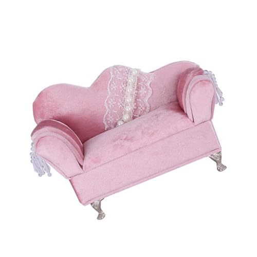 HORIALENCE ヨーロピアンスルレースパール装飾ソファ形ジュエリーボックス アクセサリー収納ケース 指輪イヤリングネックレス置き 家用インテ