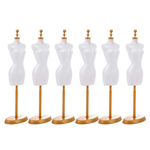 EXCEART 6 Peças de Vestido de Boneca Forma de Pano Vestido de Vestido Manequim Mini Manequim Suporte