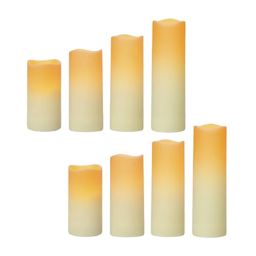 Lampes LED d'ambiance pilier (lot de 8) avec télécommandes et minuteurs