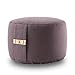 Lotus Design Yogakissen Meditationskissen extra hoch, Sitzhöhe 19 cm, rund, Sitzkissen Jogakissen Zafu, Bezug Baumwolle waschbar, Yoga Kissen mit Buchweizenschalen Füllung