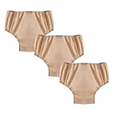 Adult Leakproof Underwear for Incontinence, Washable Low Noise Reusable Adult Diaper Cover, Plastic Pants Cover Unisex(Complexion,Large)