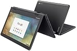 Chromebook Lenovo 11,6 po 300e Écran Tactile LCD 2-en-1 - MediaTek M8173C Quad-core 2,1 GHz 4 Go LPDDR3 32 Go Mémoire Flash Chrome OS Modèle 81H00000US (Rénové)