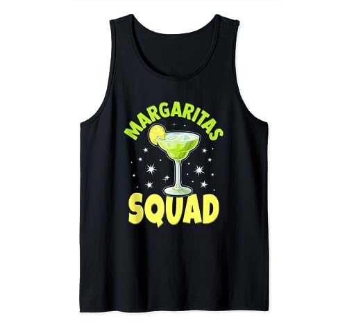 Bebedores divertidos para amantes de los cócteles Margarita Squad de Margarita Camiseta sin Mangas