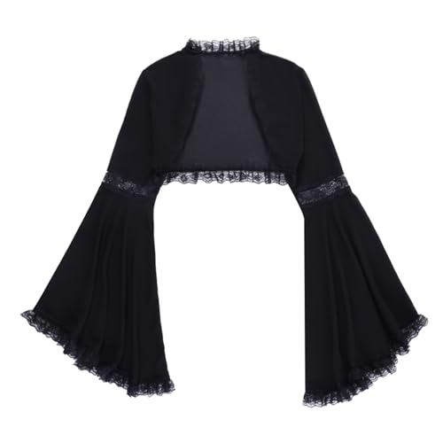 Image of TOMETO STAR Bolero Shrug Tops for Women Goth Flare Sleeve Shrugs