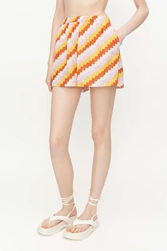 Short de plage Zigzag Compania Fantastica avec imprimé floral coloré