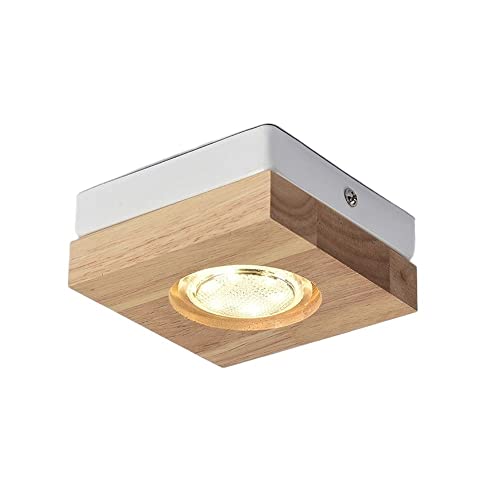 Downlight empotrable LED madera 3W iluminación de techo para salón con panel plano sutil 2