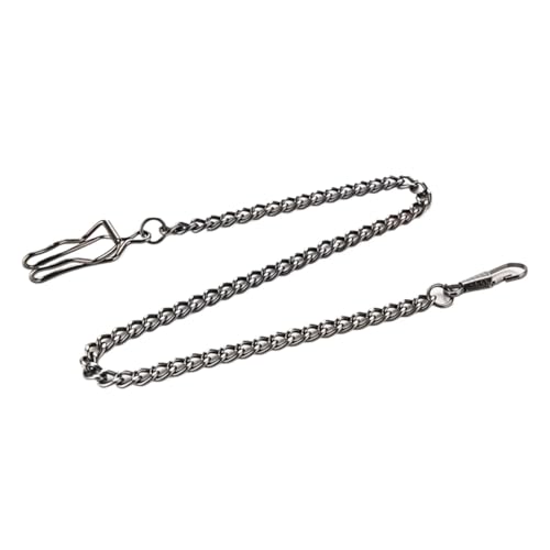 Cadena para relojes vintage de cuarzo ideal para chalecos de trajes clásicos en negro